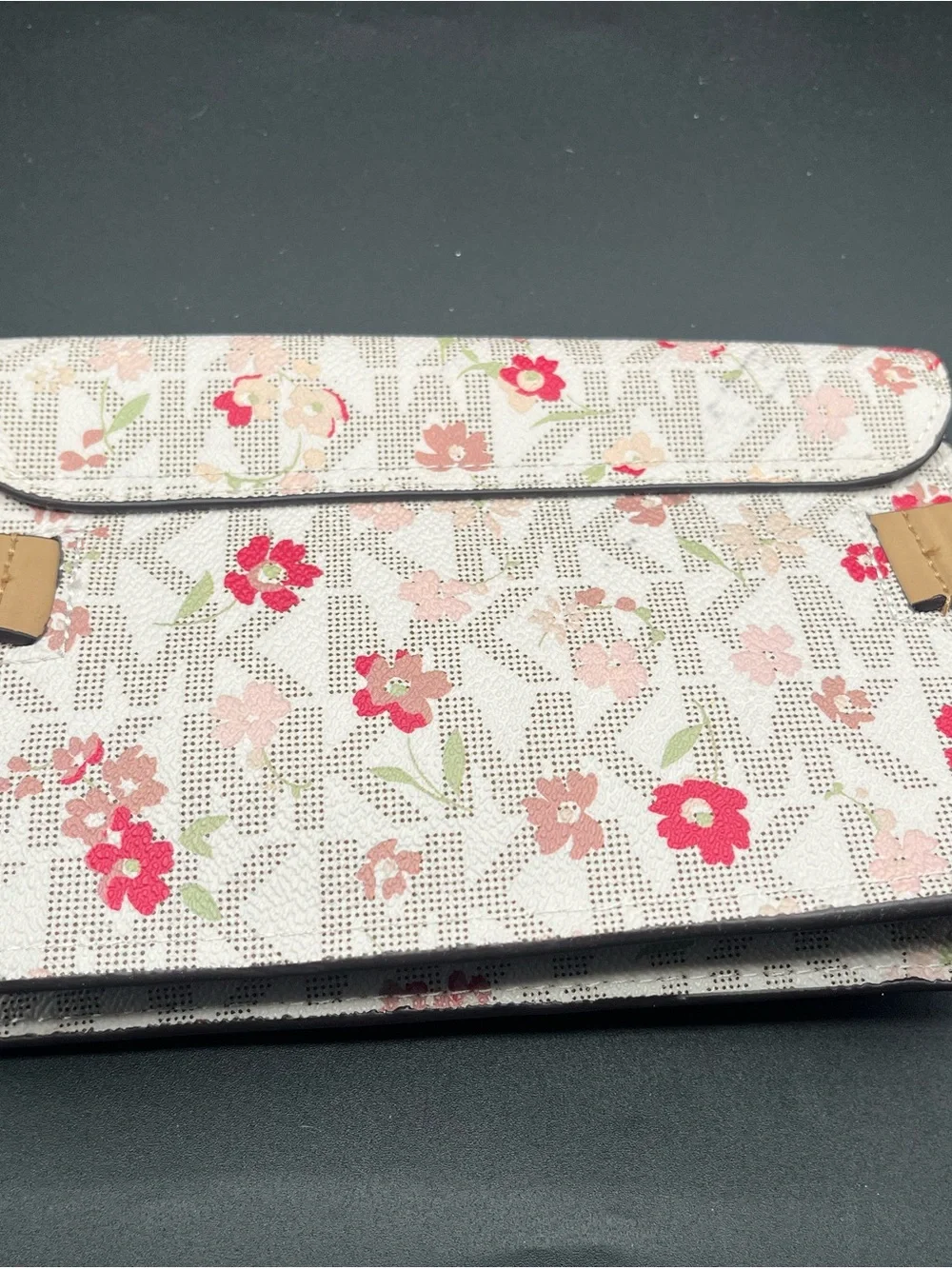 Michael Kors Floral Envelope Crossbody in Pink and Cream